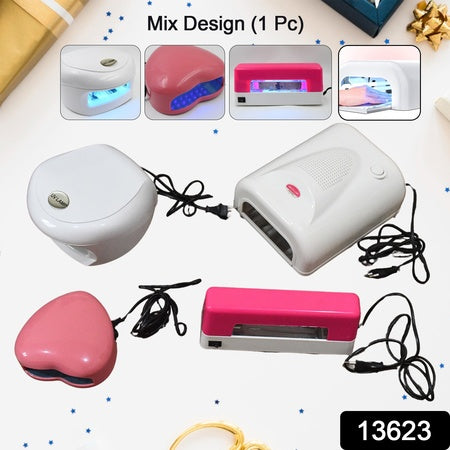 Led Uv Lamp Nail Dryer Gel Nail Lamp Nail Polish Curing Lamp (1 Pc  Mix Design) Wukusy