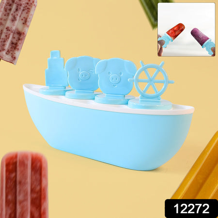 Creative Boat-shaped Ice Cream Mould With Cute Piggy Wukusy