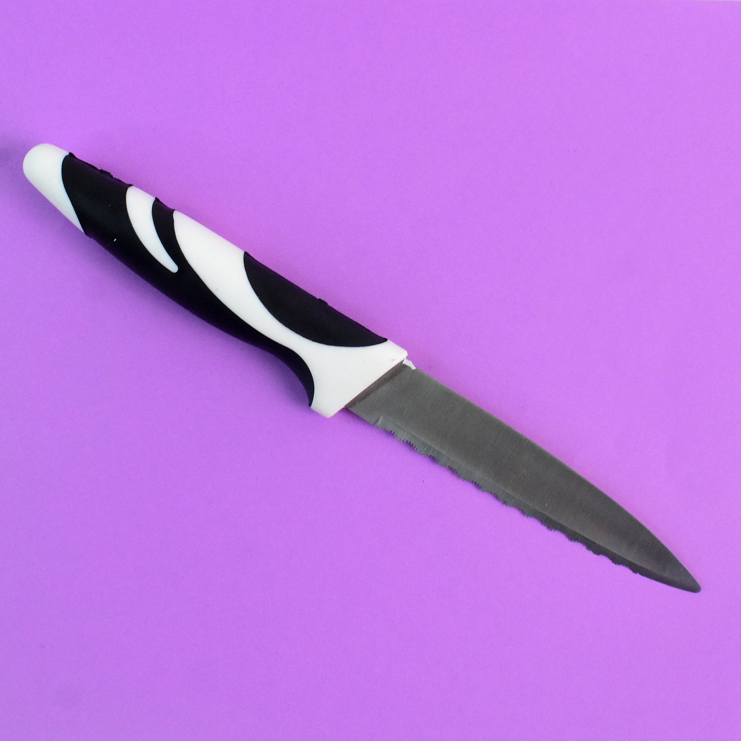 Ritu Stainless Steel Serrated Blade Zebra Kitchen Knife (1 Pc) Wukusy