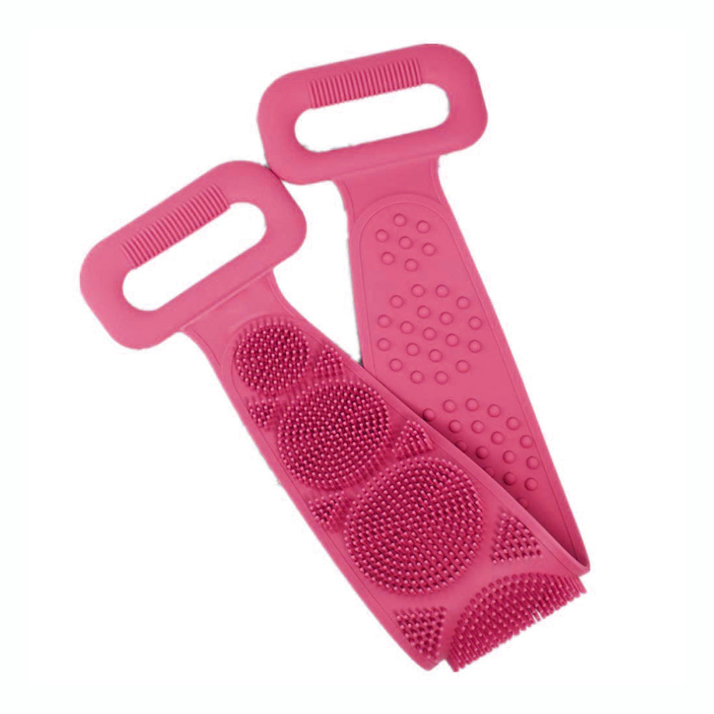 7275 Silicone Body Back Scrubber Double Side Bathing Brush For Skin Deep Cleaning Wukusy