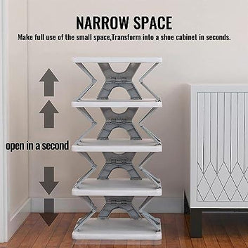 HOme Decor™  Smart Foldable Shoe Rack  6 Tier Adjustable Shelf | Stylish & Space-Saving