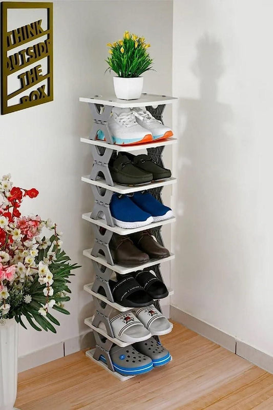 HOme Decor™  Smart Foldable Shoe Rack  6 Tier Adjustable Shelf | Stylish & Space-Saving