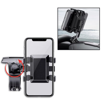 6281 Car Mobile Phone Holder Mount Stand With 360 Degree. Stable One Hand Operational Compatible With Car Dashboard. Wukusy