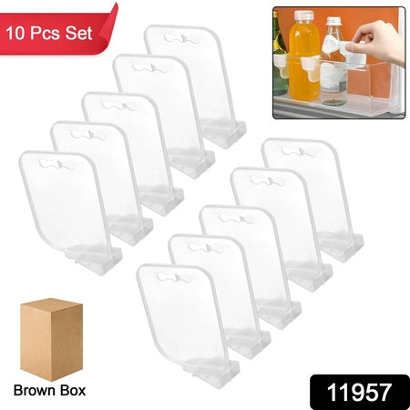Plastic Storage Baskets Space Allocator Refrigerator Organizer Bins Partition Clip (10 Pcs Set) Wukusy