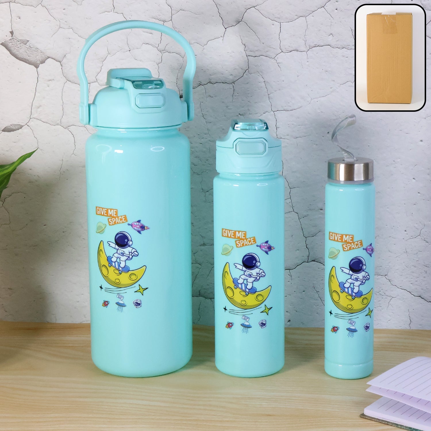 Premium Water Bottles 2000ml + 900ml + 300ml  - (Set) Wukusy
