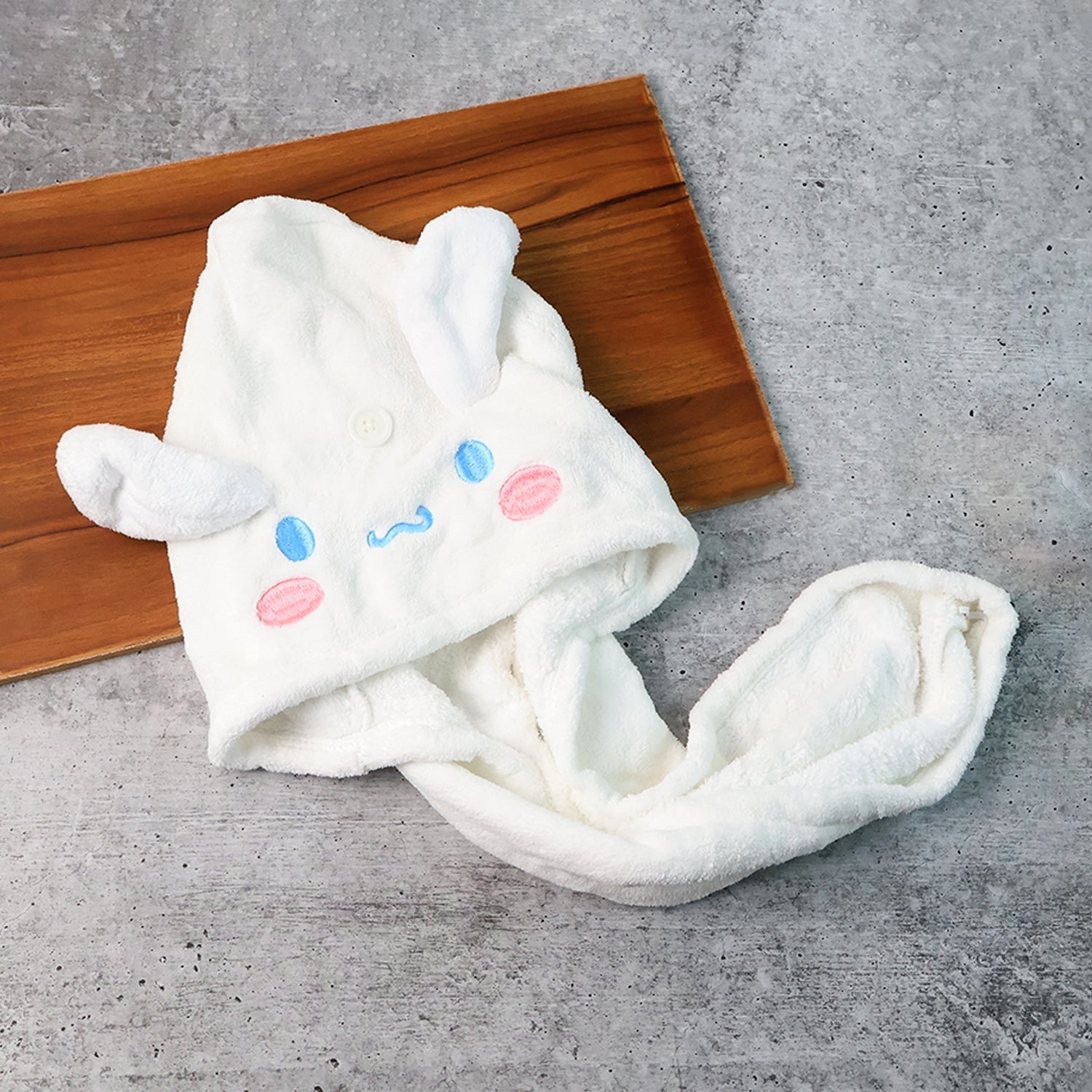 Premium Soft Microfiber Hair Drying Towel Wrap With Button (1 Pc) Wukusy