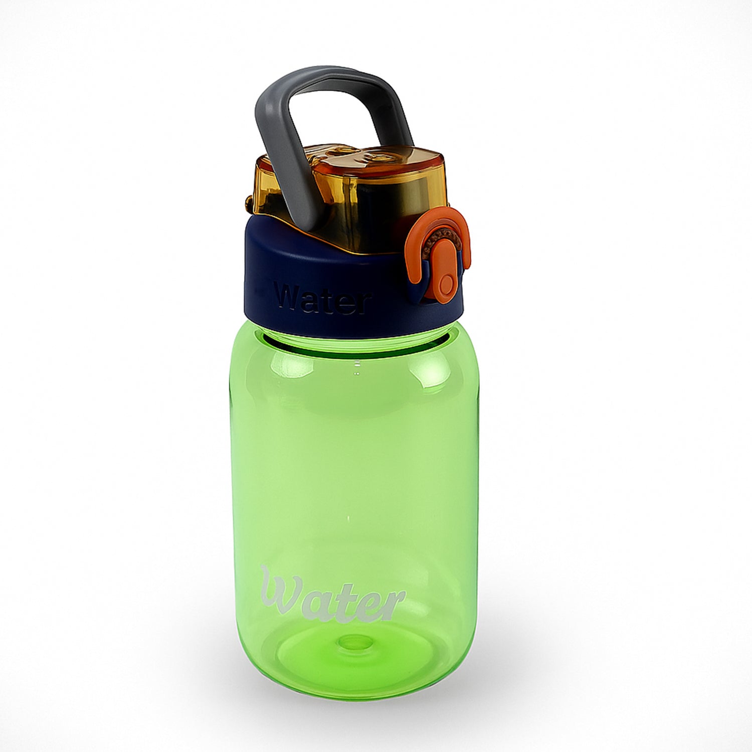 Green Leak-proof Portable Fruit Infuser Water Bottle Approx 600ml (1 Pc) Wukusy