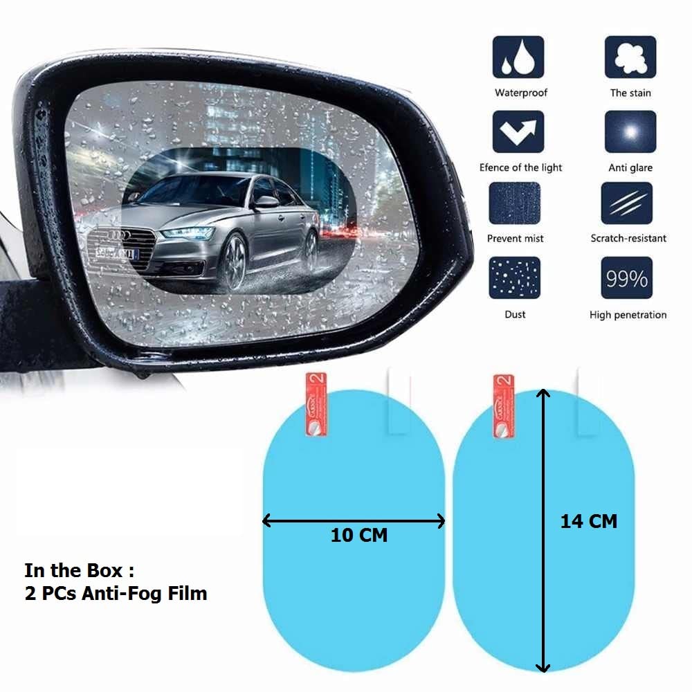 7552 Anti Fog Anti Scratch Interior Rearview Car Mirror Film Waterproof Hd Clear Protective Sticker Film For Safe Driving Car Mirrors Side Windows Wukusy