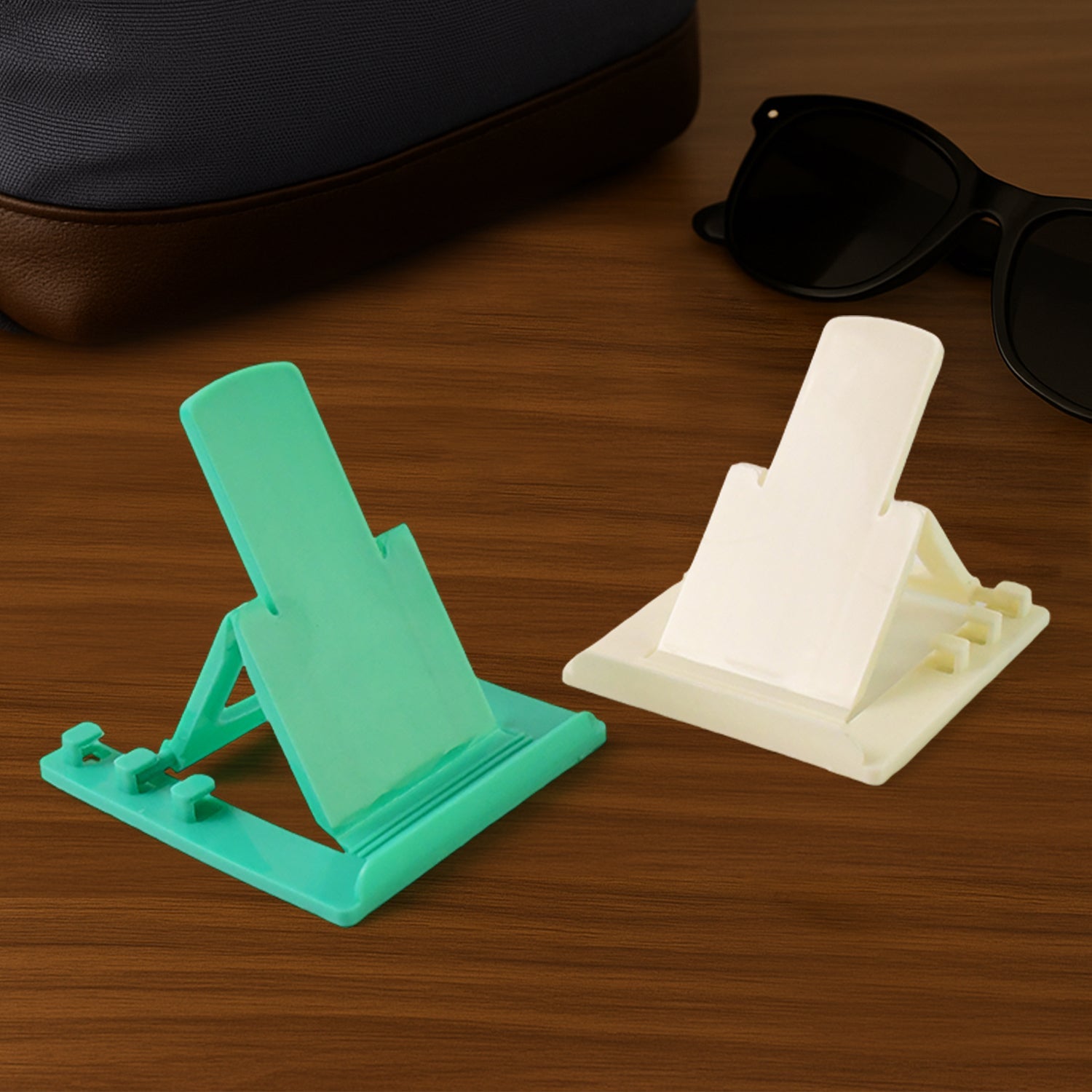 Adjustable Foldable Plastic Mobile Phone Stand Holder (2 Pc) Wukusy