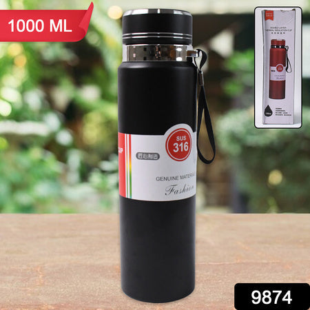 Stainless Steel Double Wall Insulation Water Bottle (1000 Ml) Wukusy