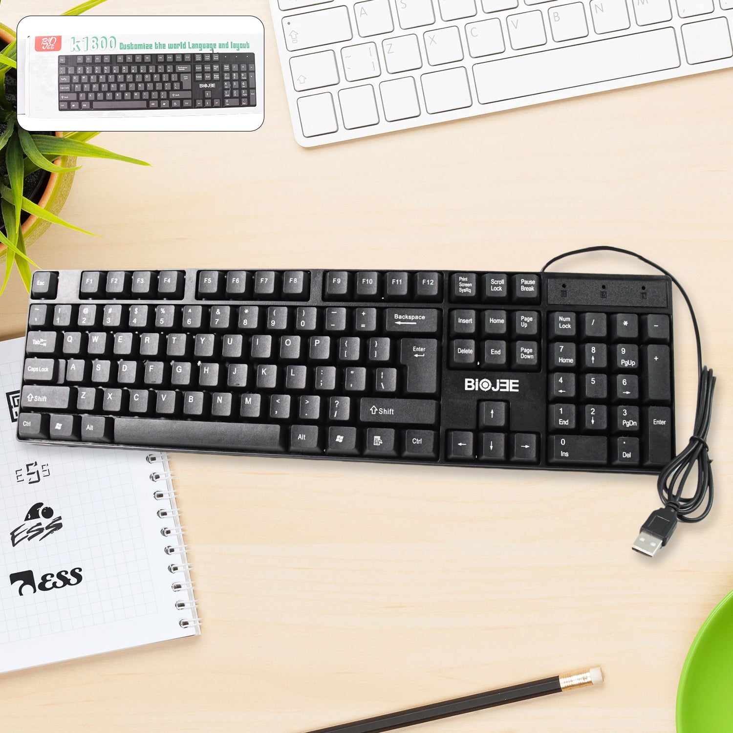 Wired Usb Keyboard 104 Keys (1 Pc) Wukusy