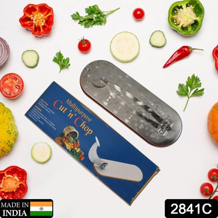 2841c Steel Vegetable Cutter Premium Quality Cutter For Fruit  Vegetable  Meat Cutting Use ( Color Box ) Wukusy