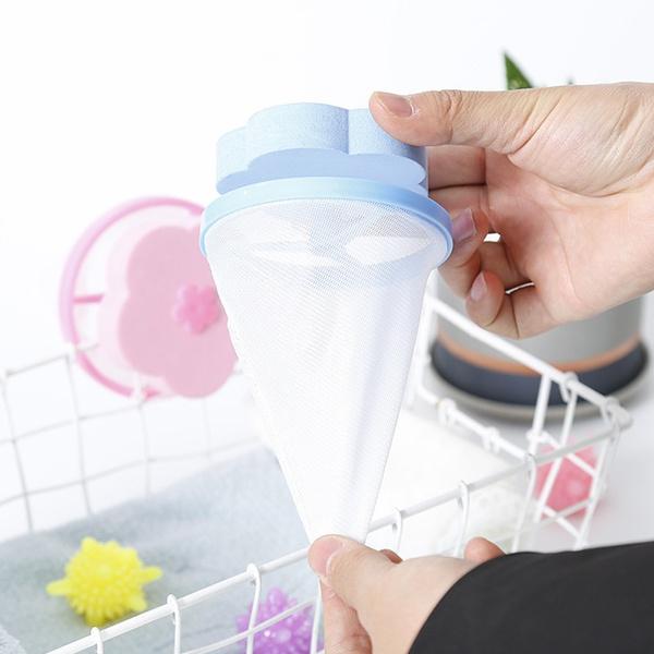 1446 Washing Machine Floating Filter Lint Mesh Bag Net Pouch Hairlint Catcher Wukusy