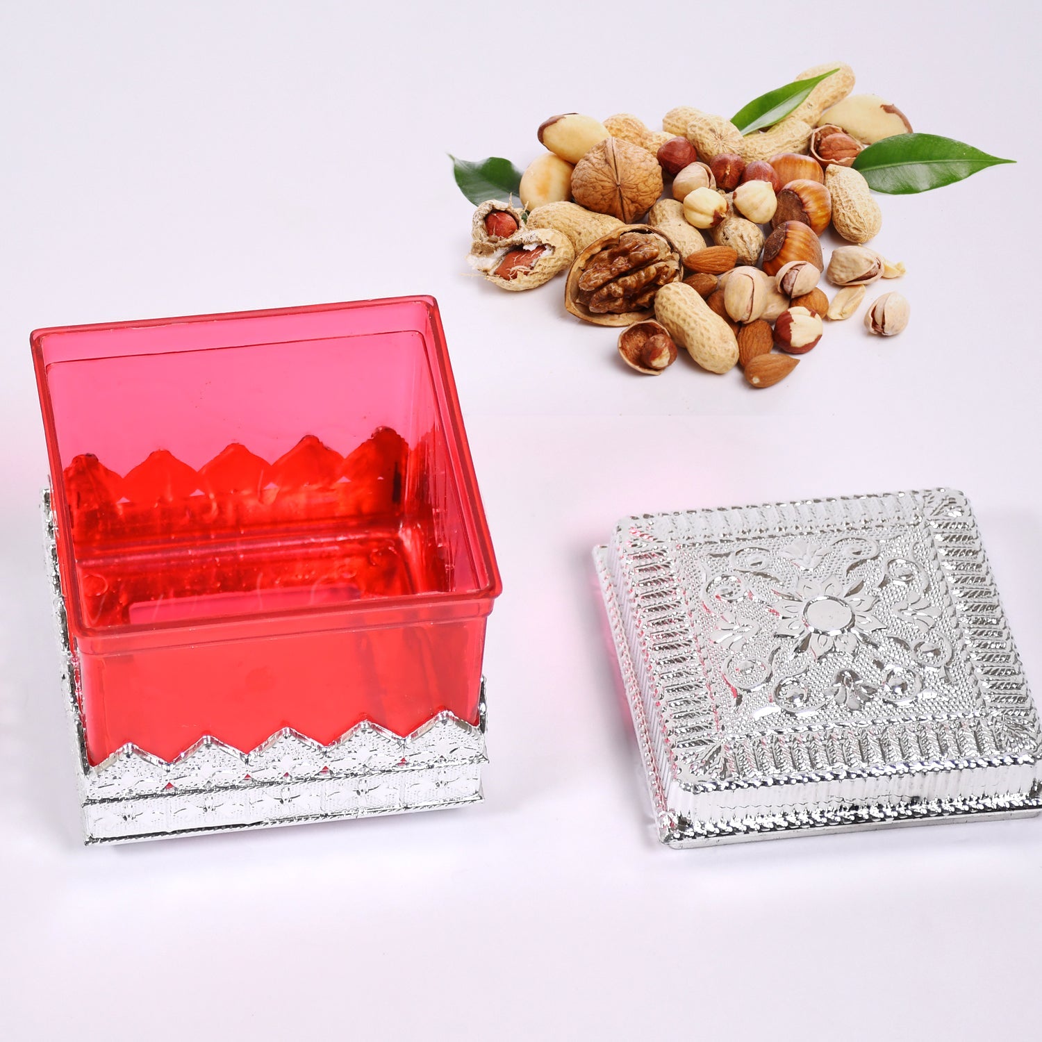 7129 Ruby Dryfruit Storage Container  Attractive Design Box For Home  Gifting  Kitchen Use Wukusy