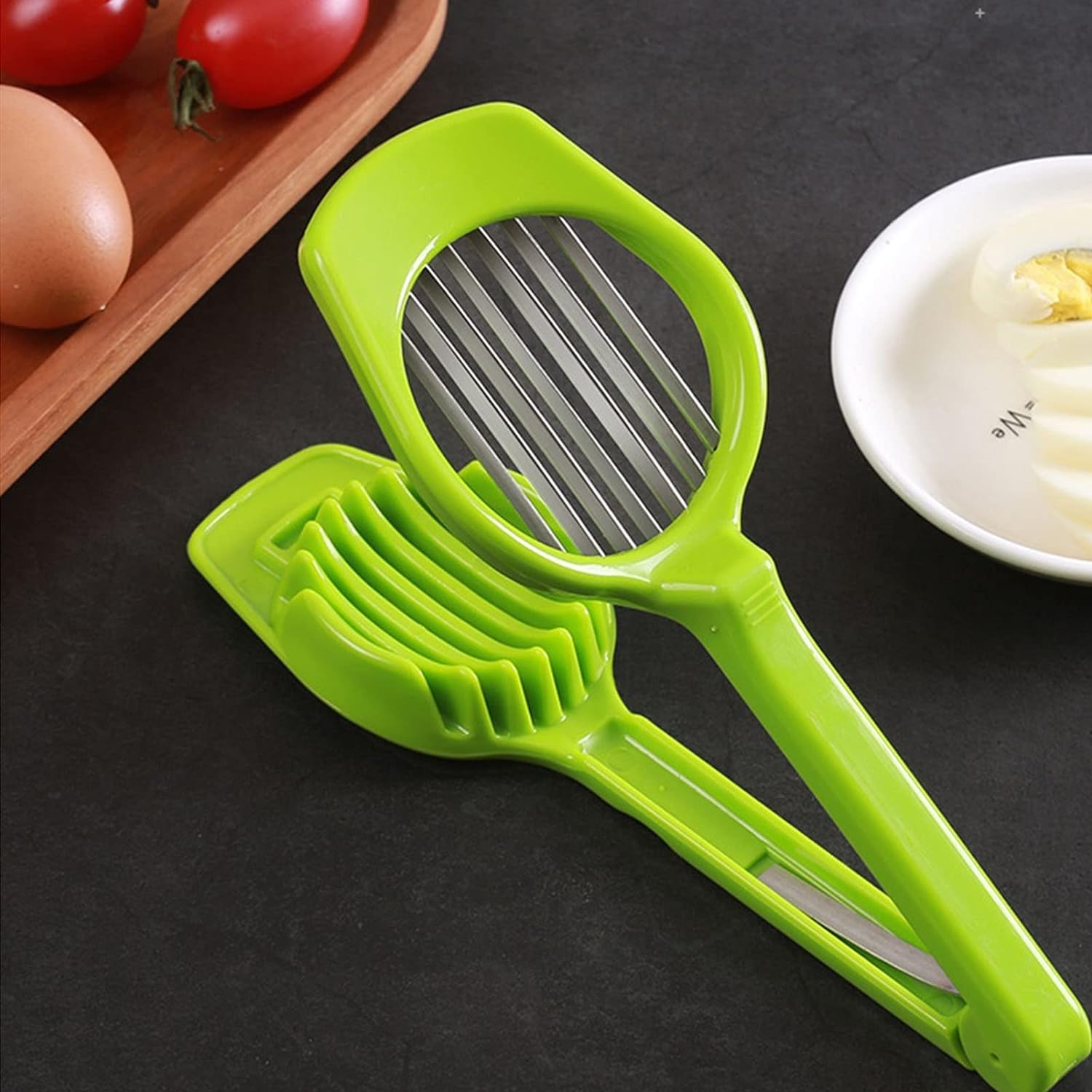 5970 Multipurpose Slicer With Seven Blades Egg Slicers Stainless Slicer Strawberry Tomato Kiwi Fruit Cutter Divider Separator Wukusy