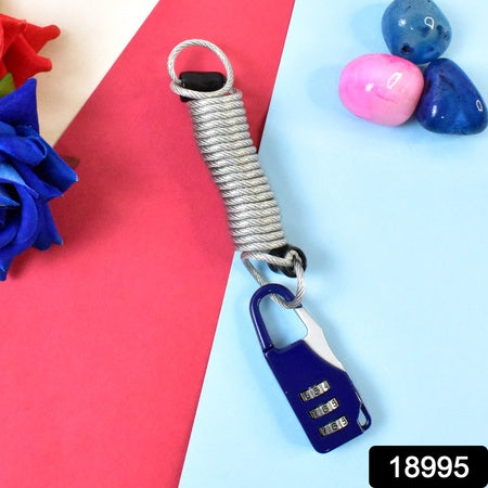 Anti-theft Dial Lock Padlock 3-digit Built-in Wire (1 Pc) Wukusy