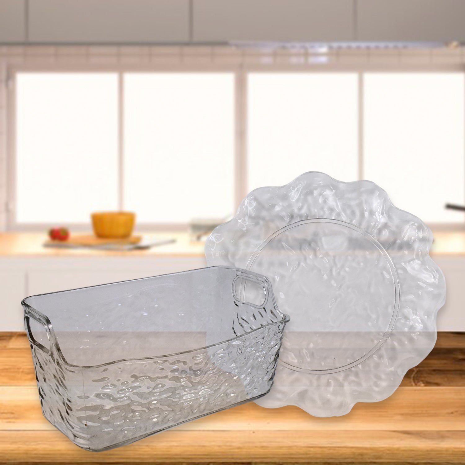 9 In 1 Plastic Bowl With Serving Tray  Plates Set Wukusy