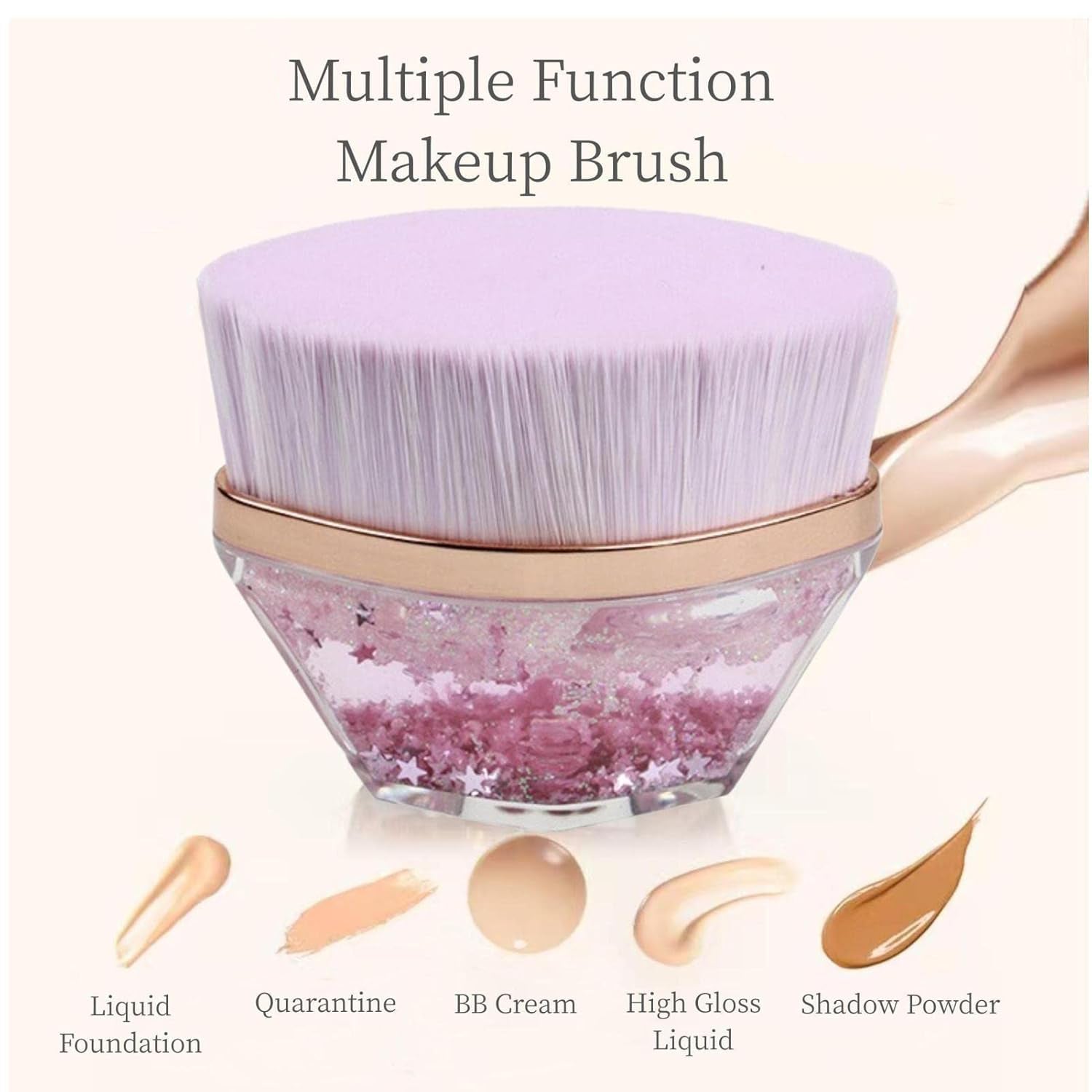 Glitter Cosmetic Brush With Starry Gel Base (1 Pc) Wukusy