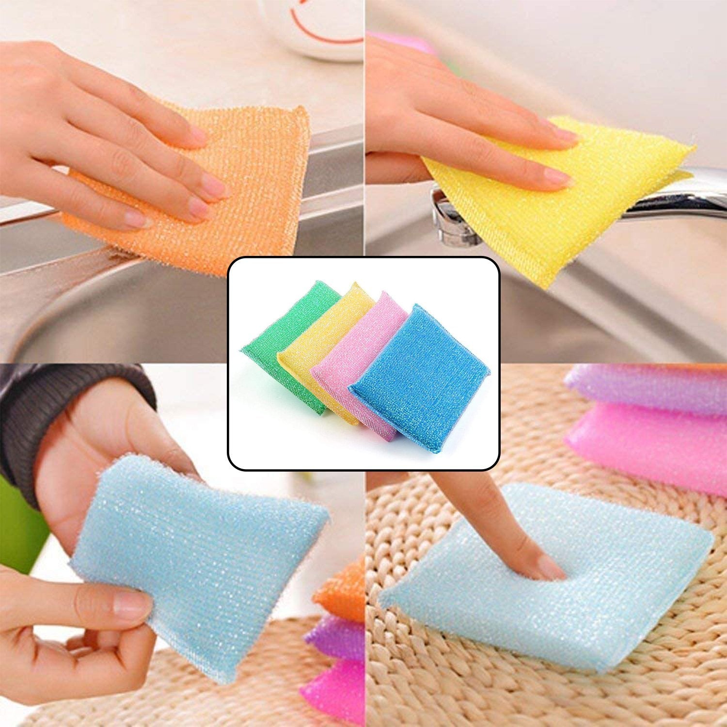 2626 Scratch Proof Kitchen Utensil Scrubber Pad (Pack Of 12) Wukusy