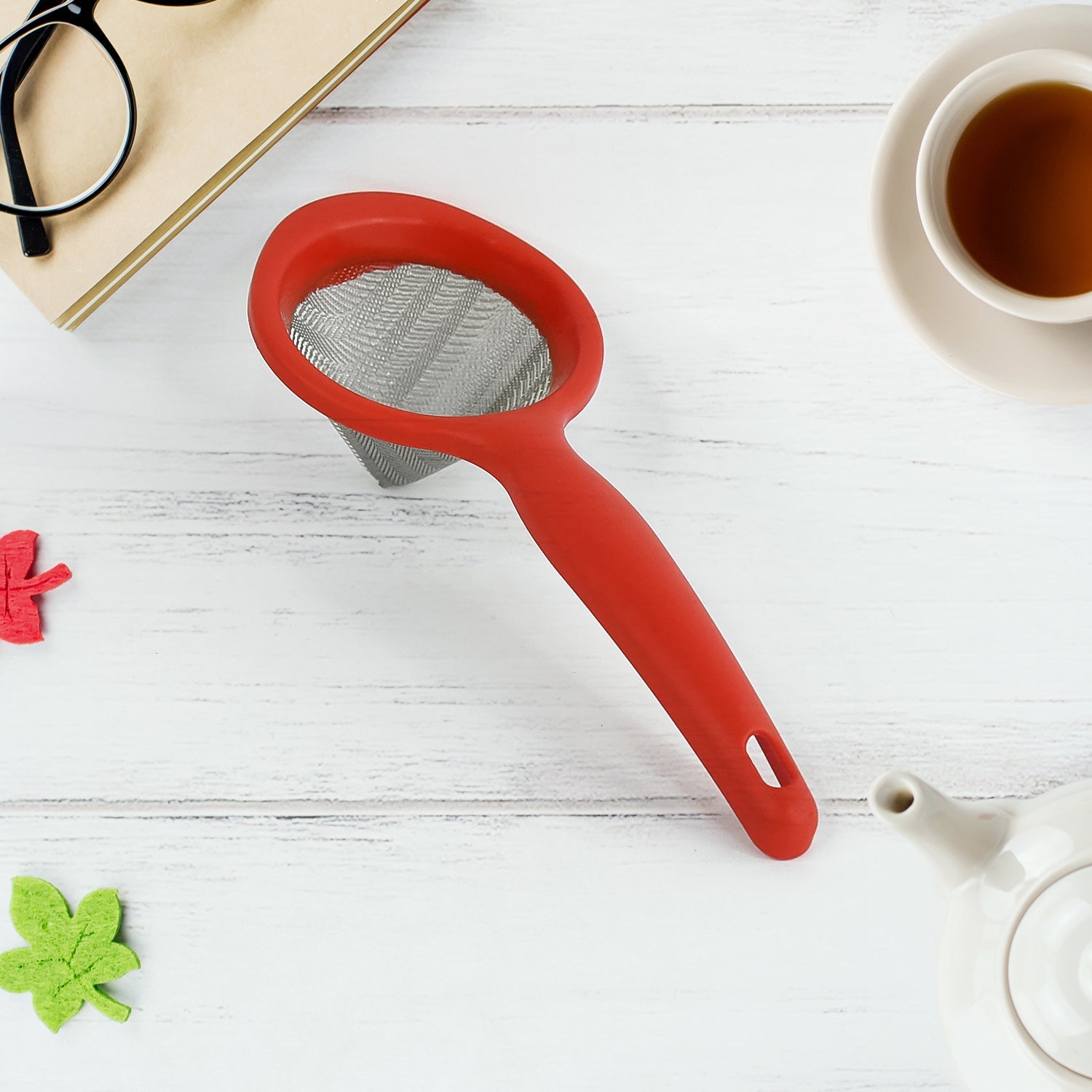 Apex Premium Green Tea Strainer With Fine Stainless Steel Mesh Wukusy