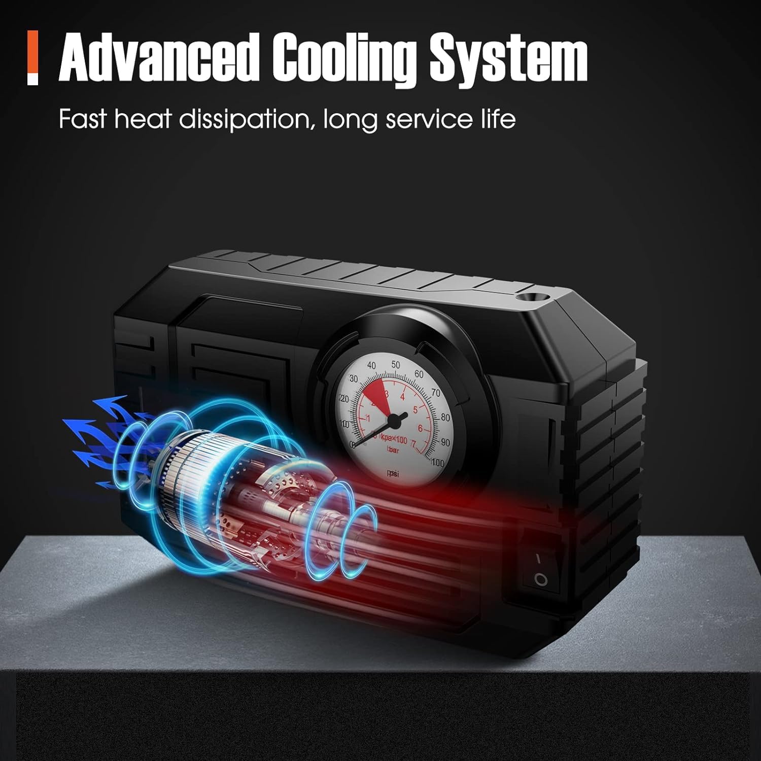 7586 Tire Inflator Portable Air Compressor 12v Small Air Pump For Car Tires Bicycle Balloons Cars Bike Bicycles And Other Inflatables With Led Light (12v) Wukusy