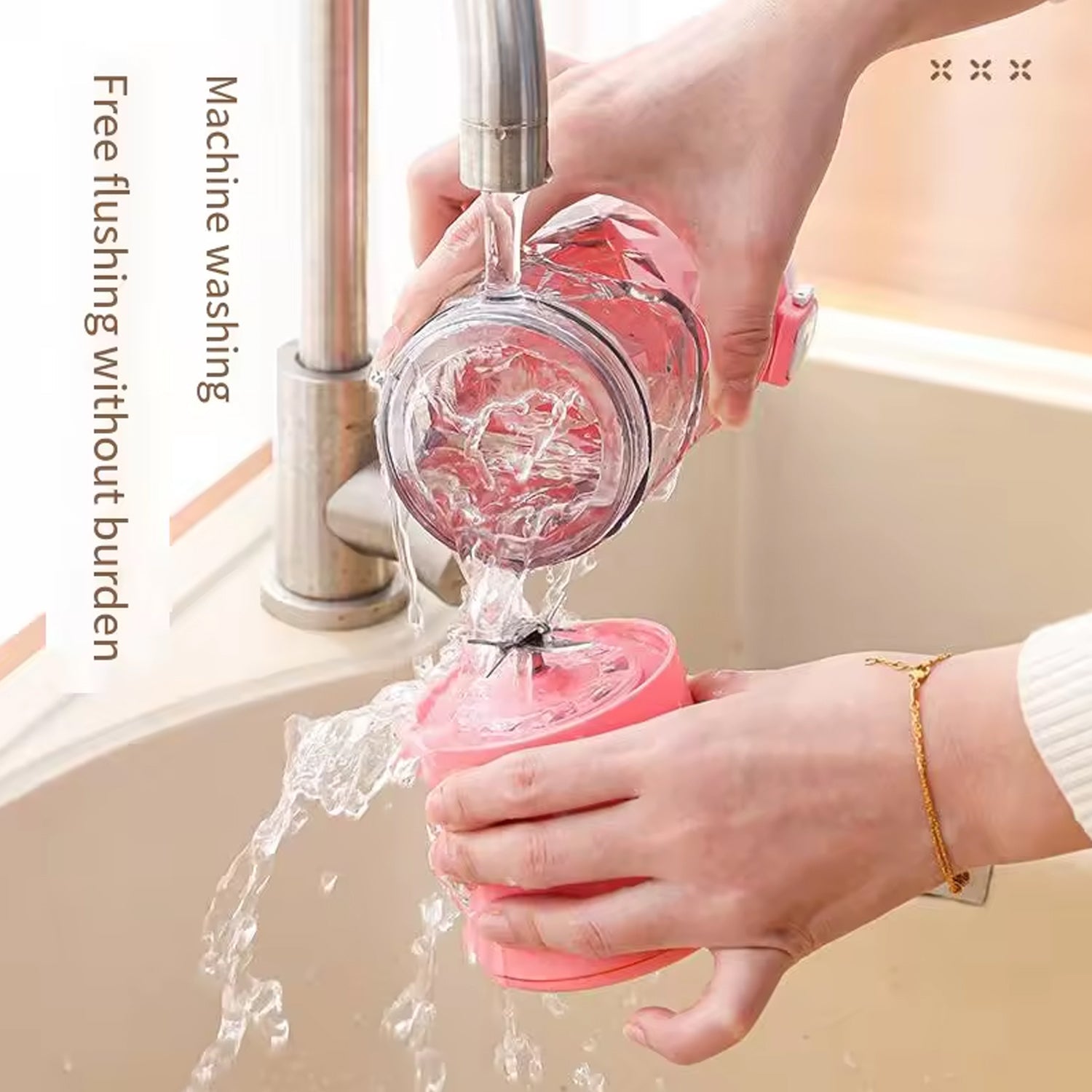 Eletric Crusher Juicer With Multicolor Light 8 Blades (600 Ml  Multicolor) Wukusy