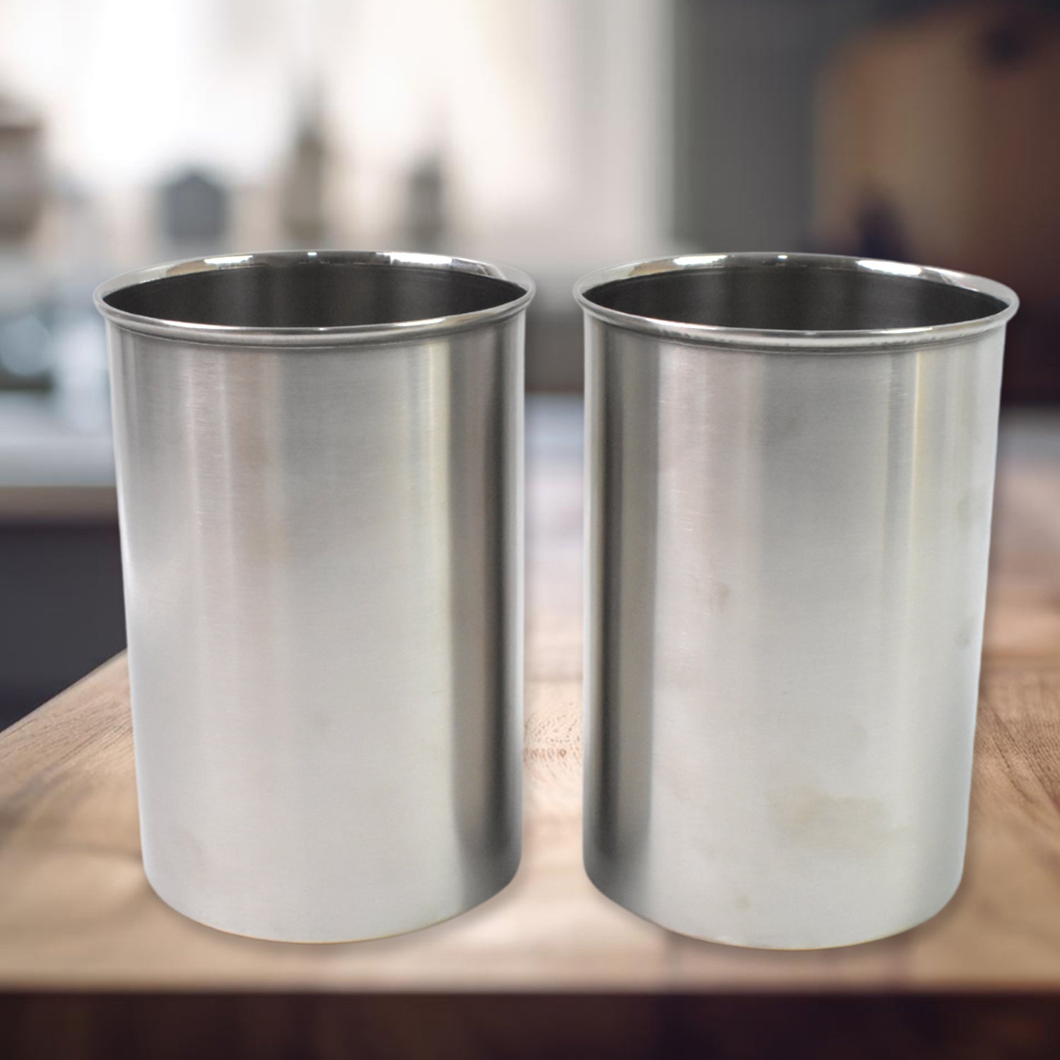 Multipurpose Stainless Steel Airtight Containers With See Through Lid (2 Pc Set  1000 Ml) Wukusy