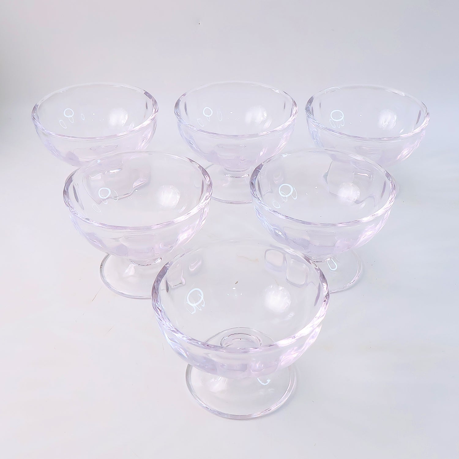 Premium Glass Ice Cream Dessert Bowl 6 Pc Set Wukusy