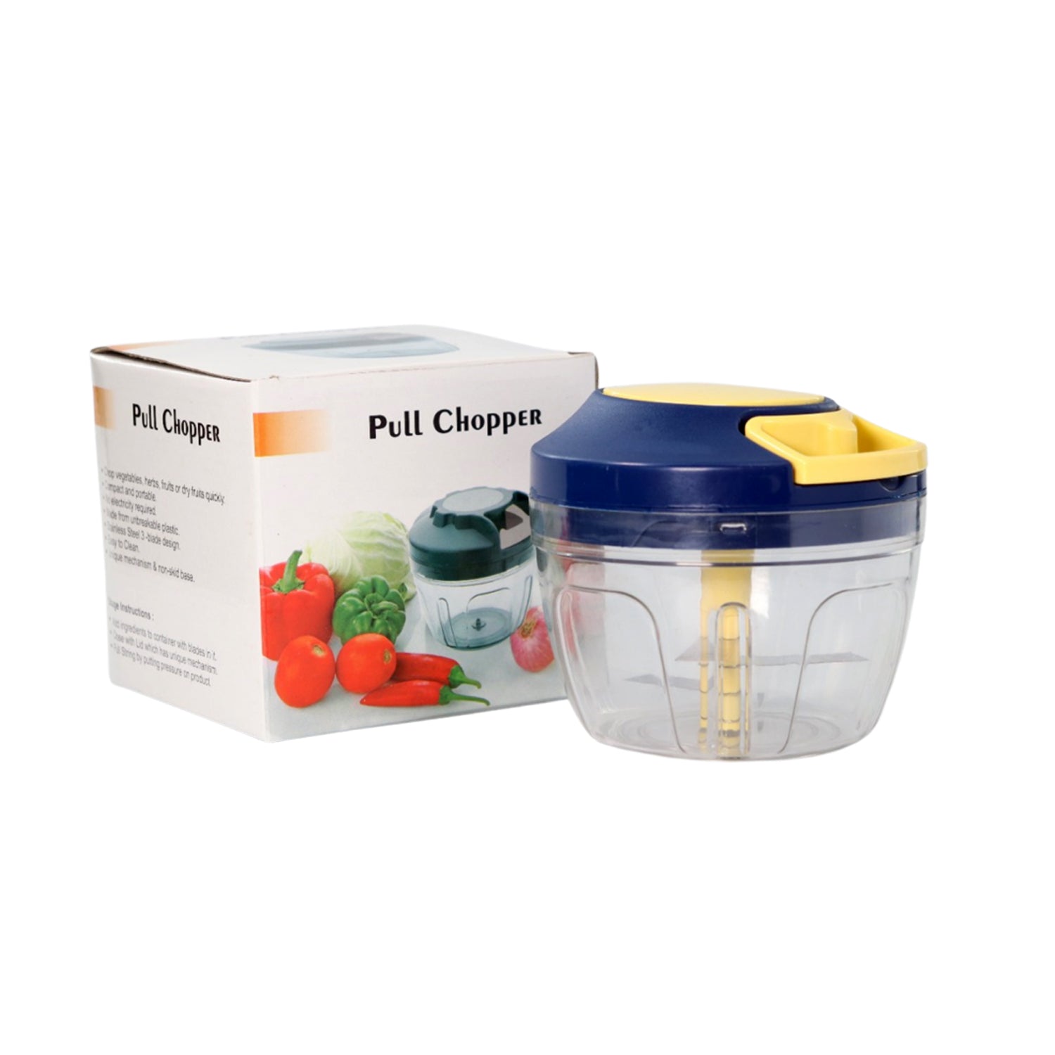 0089 Chopper With 4 Blades For Effortlessly Chopping Vegetables And Fruits For Your Kitchen (650ml) Wukusy