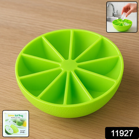 Lemon Shape Flexible Silicone Ice Cube Tray  8-slot Round Ice Mold (1 Pc) Wukusy
