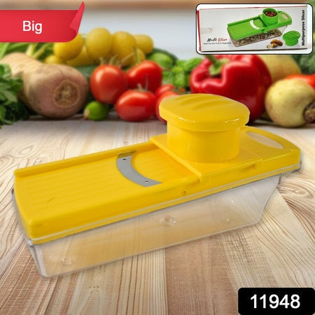 Big Multipurpose Vegetable And Fruit Slicer (Yellow  1 Pc) Wukusy