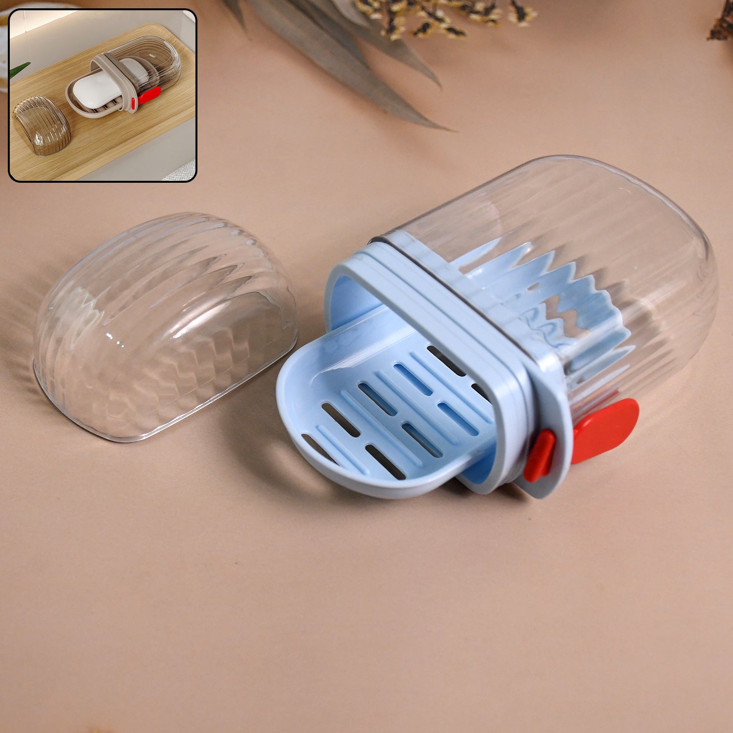 Multifunctional Soap Box With Drain Tray And Lock Clip Sabudani (1 Pc) Wukusy