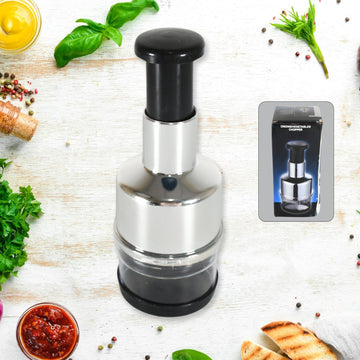 8189 Food Cutter Multifunctional Stainless Steel Blade Onion Cutter Food Vegetable Cutting Tool Home Kitchen Accessory Vegetable Onions Garlic Nuts Salads Hand Chopper Kitchen Wukusy