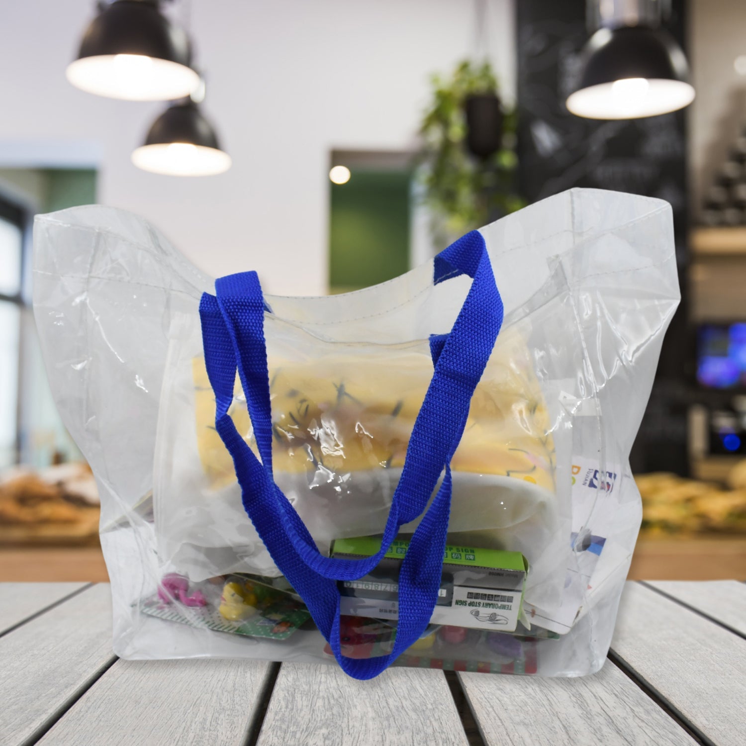 Multifunction Transparent Bag With Handle Bag (453014 Cm  1 Pc) Wukusy