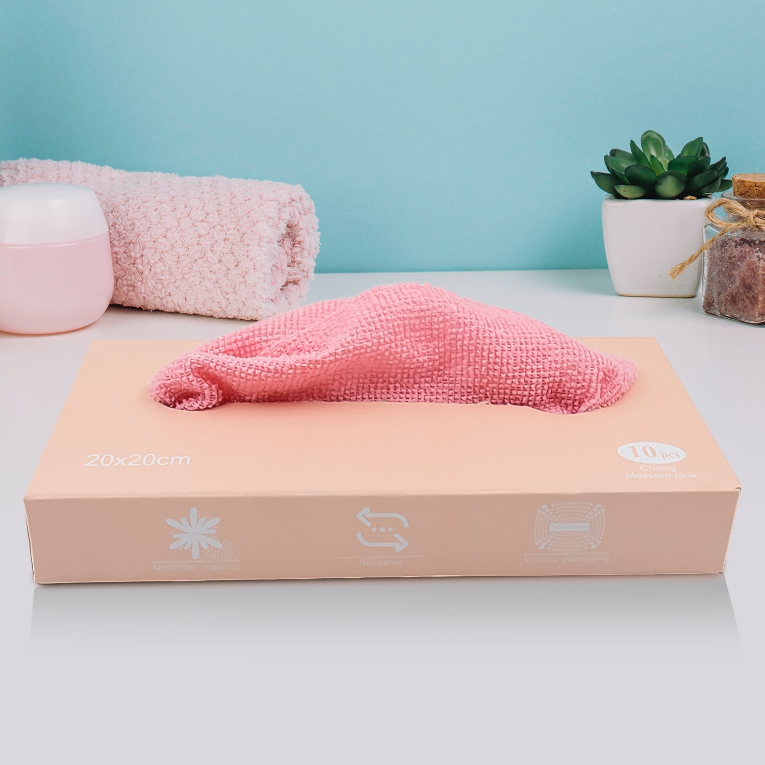 Microfiber Cleaning Cloth With Box Magic Wipe (10 Pcs Set) Wukusy