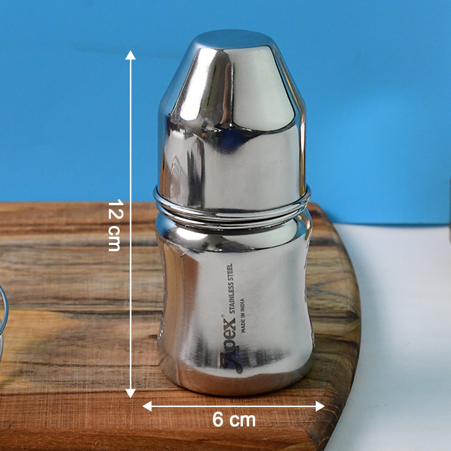 Apex Premium Stainless Steel Baby Feeding Bottle (125 Ml  1 Pc) Wukusy