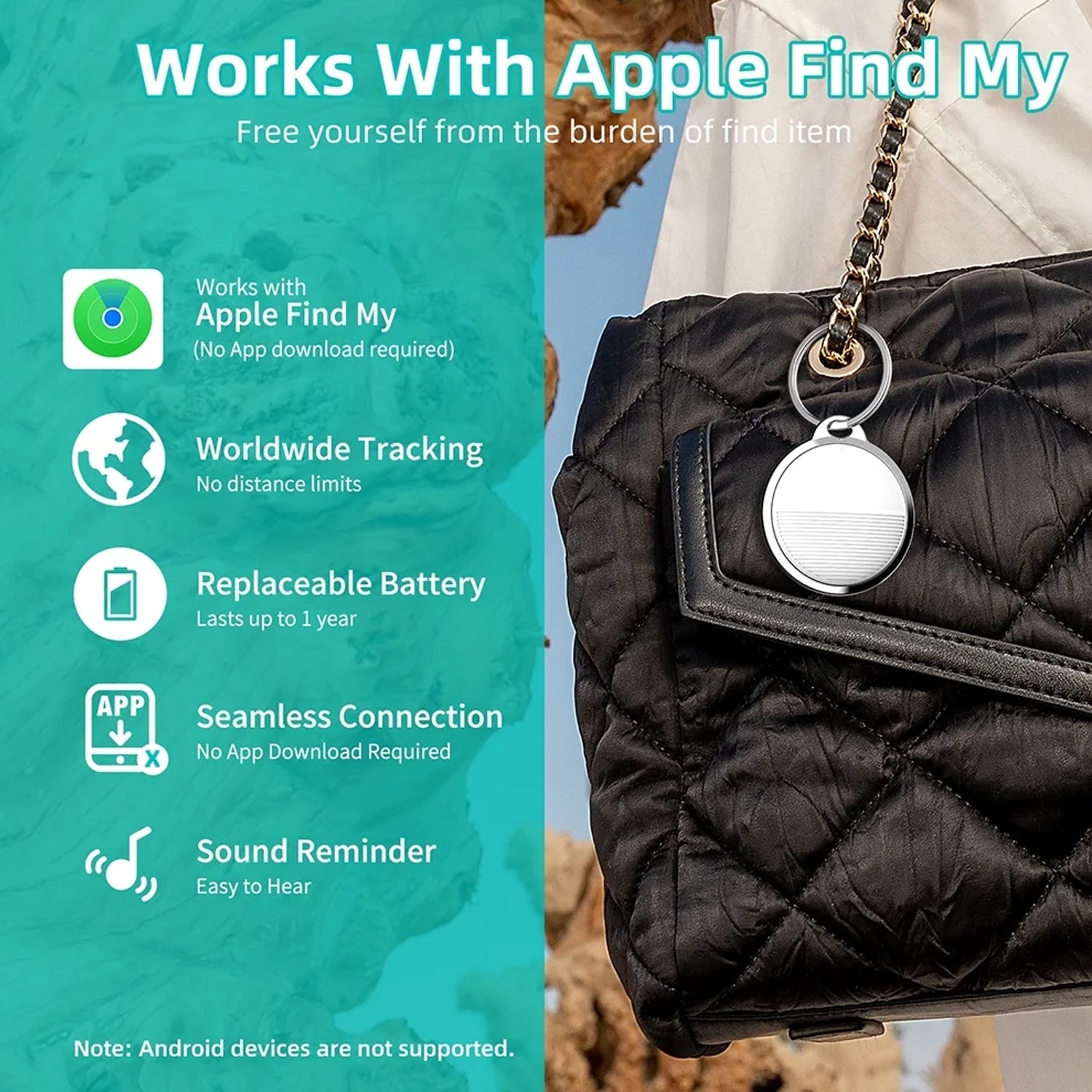 Finder Compatible With Find My App Global Tracking Gps Tracker With Sound Alarm Wukusy