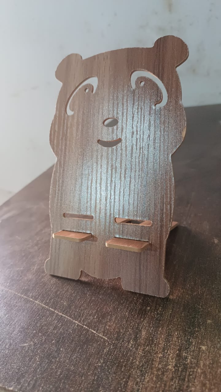 Wooden Cartoon Shape Design Mobile Stand  (1 Pc) Wukusy