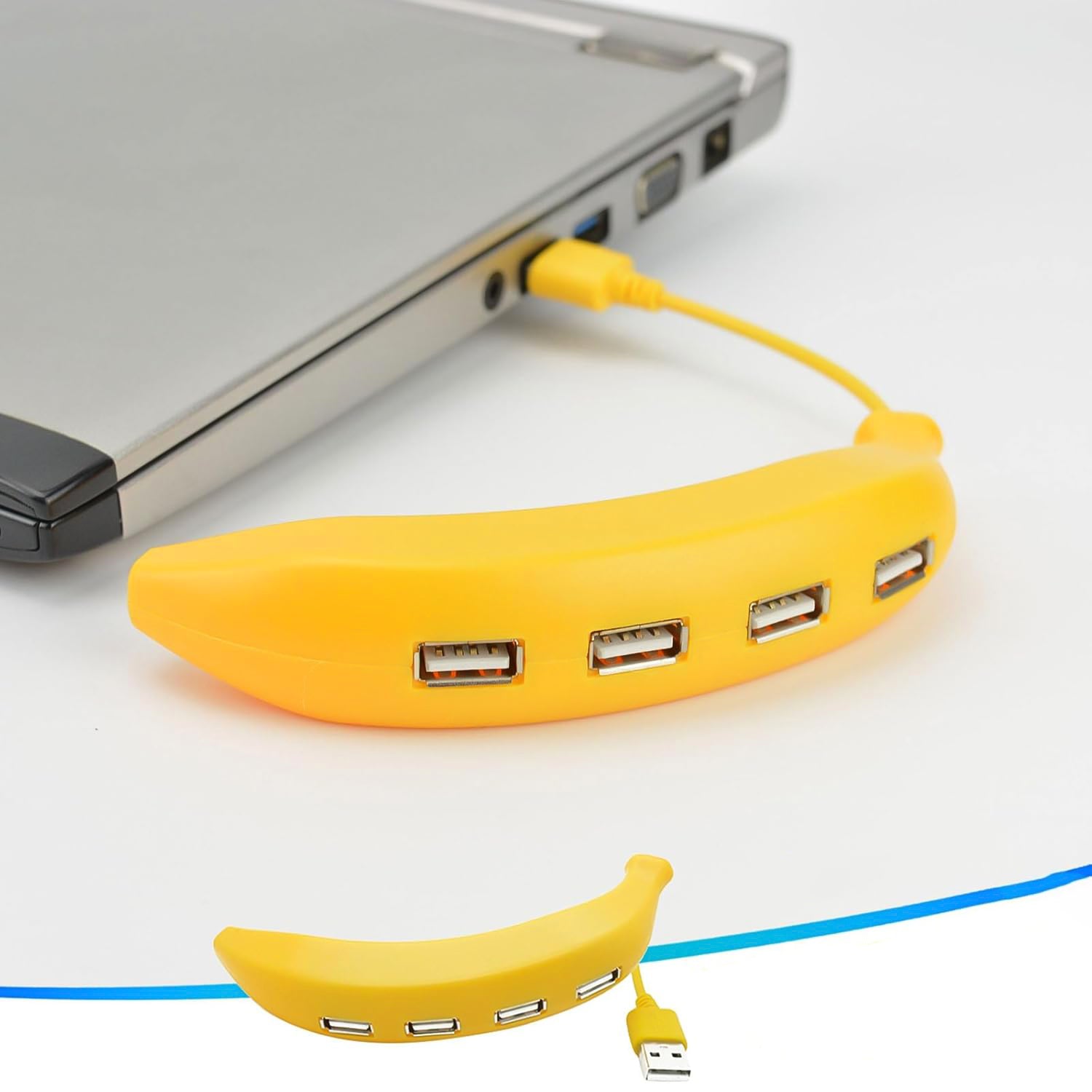 Banana Shape Usb Hub 2.0 Hub Usb Splitter 4-port Usb Hub (1 Pc) Wukusy