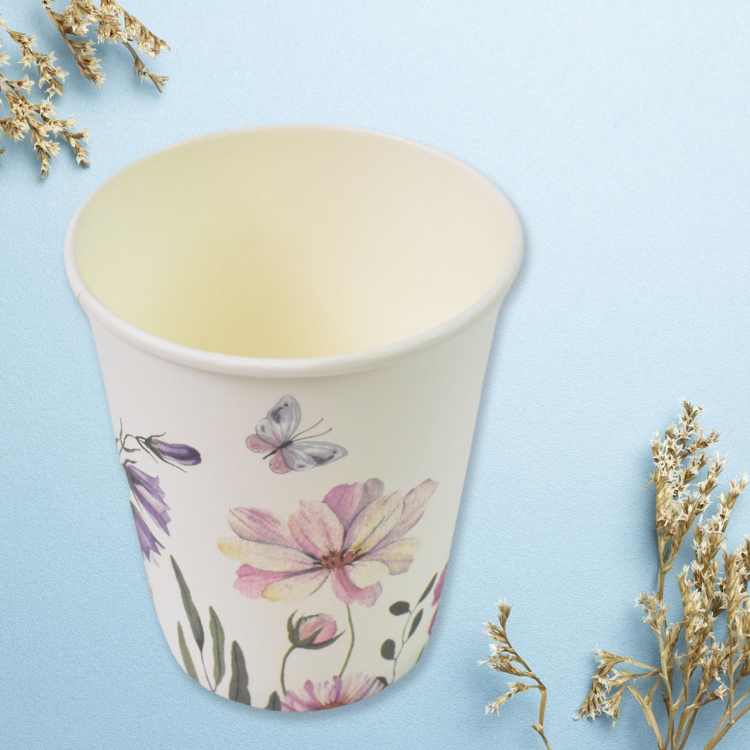 Disposable Paper Cups Disposable Tea Coffee Cups (24 Pcs Set  Mix Color  Design) Wukusy