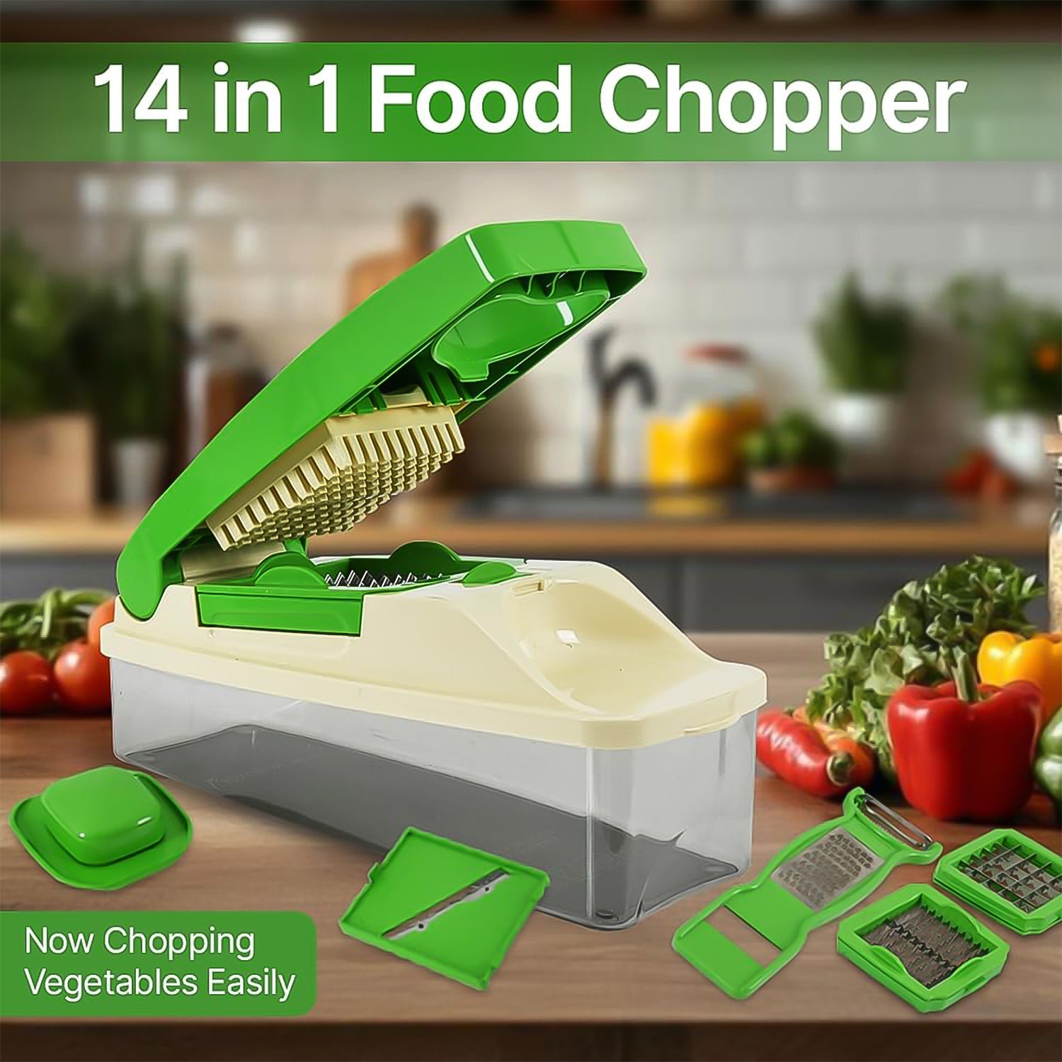 Supermom 14-in-1 Nicer Dicer  Multipurpose Vegetable  Fruit Chopper Wukusy