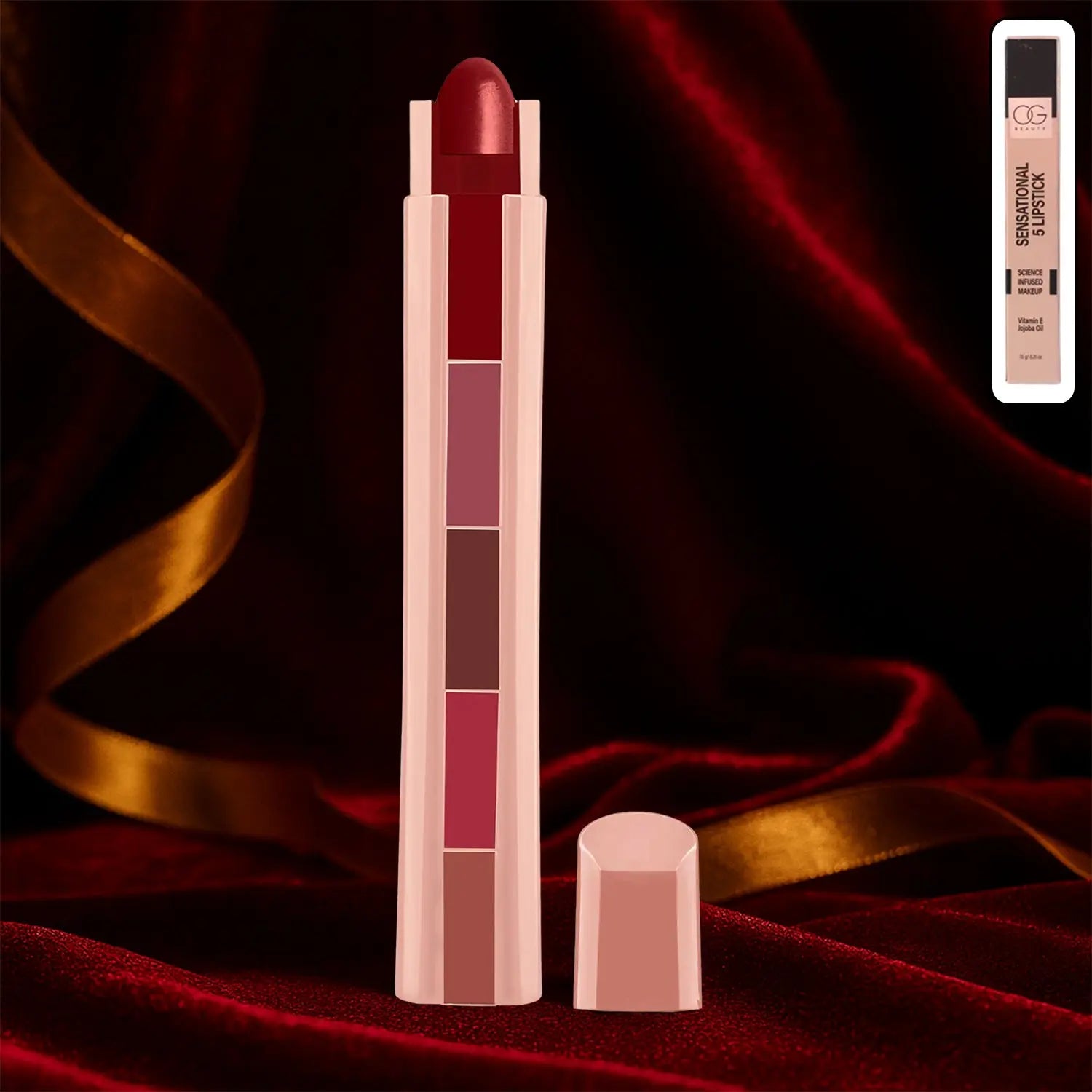 Og Beauty 5-in1 Sensational Lipstick (7.5 Gm) Wukusy