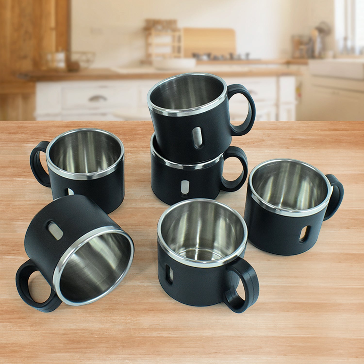 Apex Stainless Steel Desk Mug (6 Pc) Wukusy