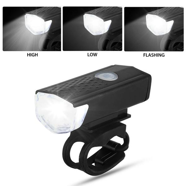 1637 Usb Rechargeable Bicycle Light Set 400 Lumen Super Bright Headlight Front Lights Wukusy