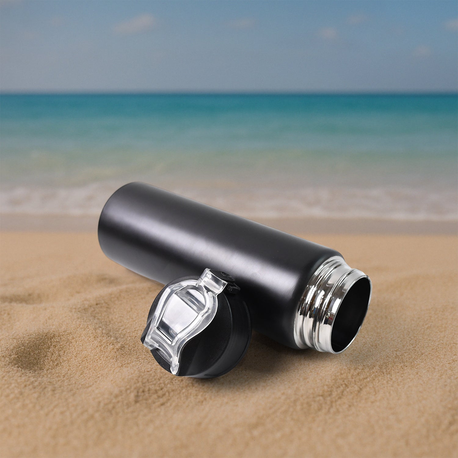 Stainless Steel Sports Water Bottle (Approx 500ml) Wukusy