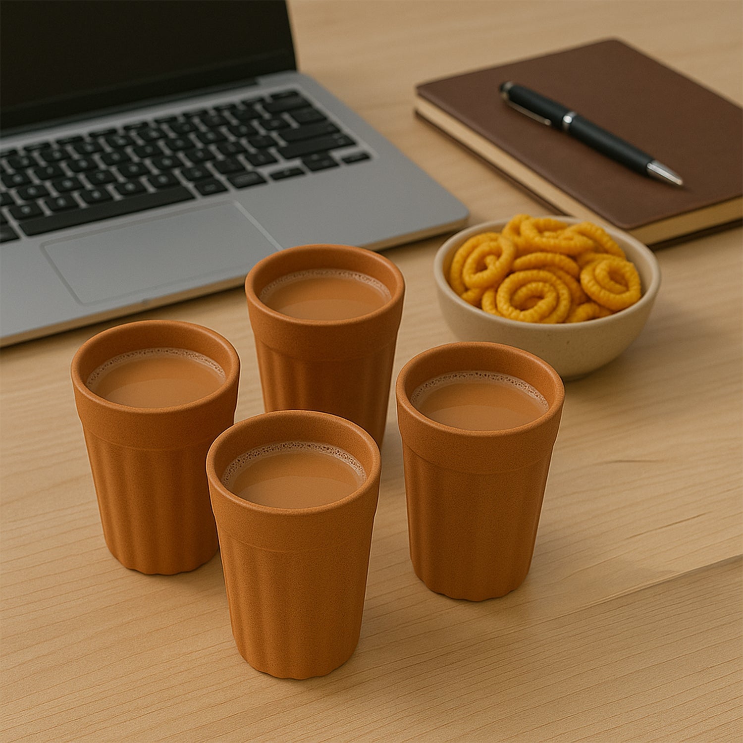 Konvex Traditional Chai Cups (125 Ml  6 Pc) Wukusy