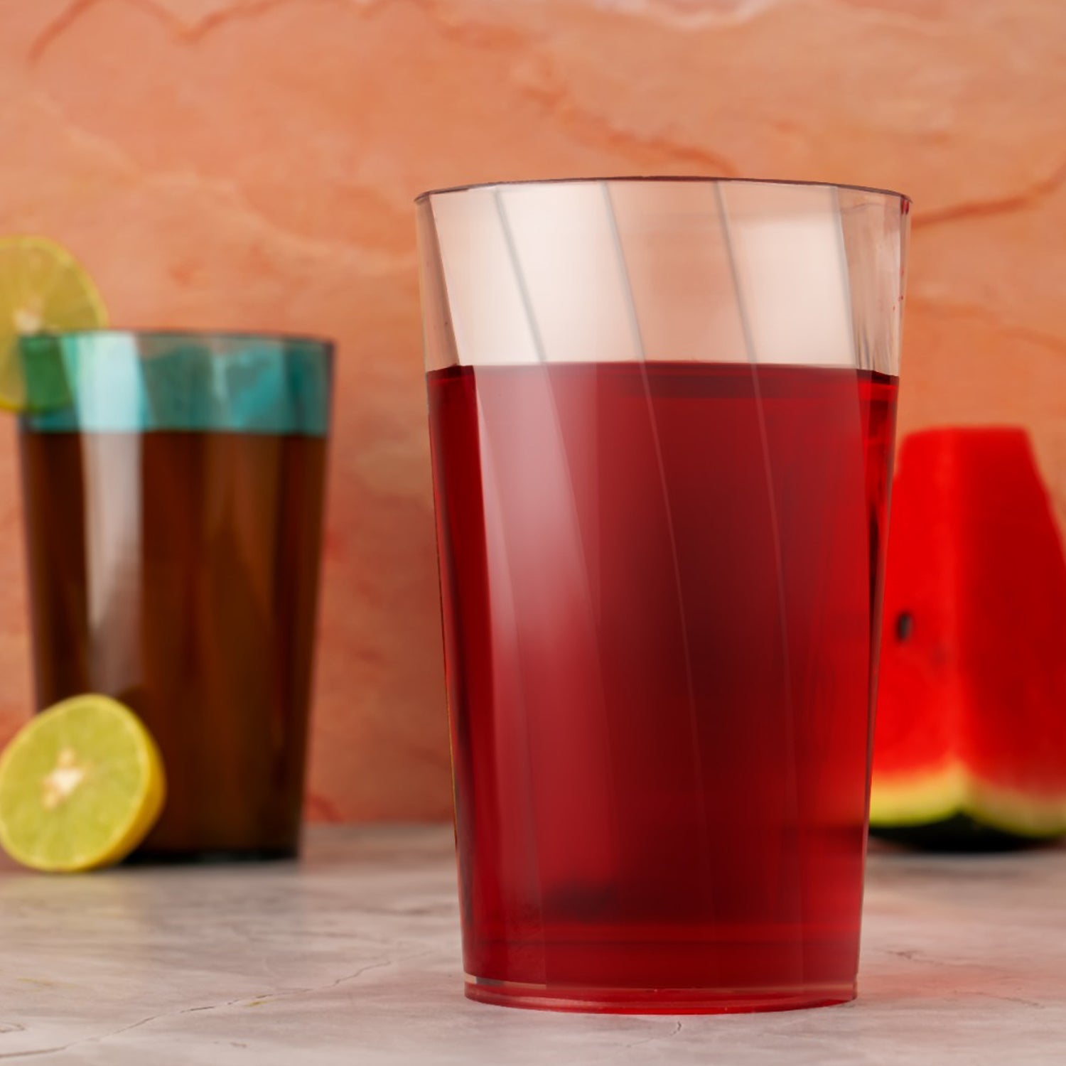 2353 Premium Juice And Water Glasses Set Of 6 Transparent 300ml Drinking Water Glasses Stylish  Crystal Square Highball Glasses For Water Juice  Cocktails Glass Set Of 6 For Water Wukusy