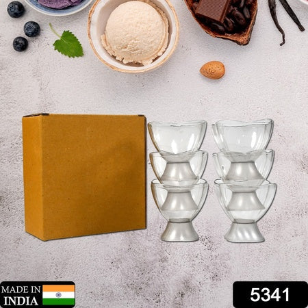 5341 Serving Dessert Bowl Ice Cream Salad Fruit Bowl - 6pcs Serving Dessert Bowl Ice Cream Salad Fruit Bowl - 6pcs ( Brown Box) Wukusy