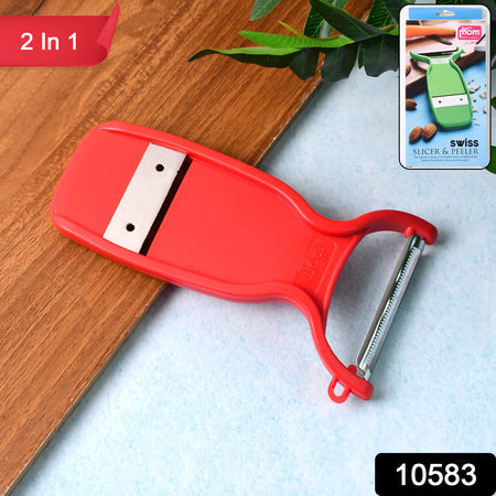 Supermom Swiss 2-in-1 Slicer  Peeler With Ultra Sharp Stainless Steel Blades Wukusy