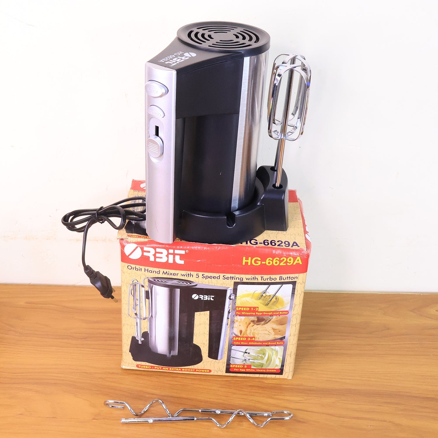 Orbit Stainless Steel Electric Hand Mixer - 450w Wukusy